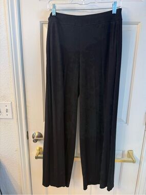 Eileen Fisher Black Wide-Leg Ponte Pants